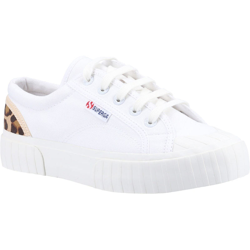 Superga 2630 Stripe Pad Leopard 100% Katoenen Dames Wit/Luipaard Sneakers