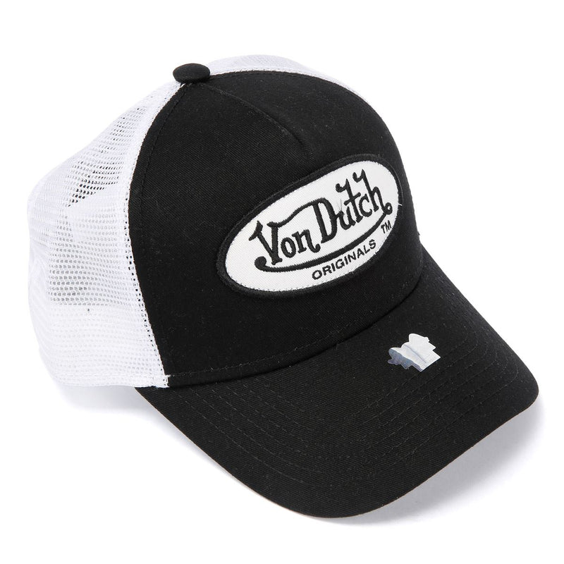 Von Dutch Trucker Boston Katoenen Zwarte/Wit Petten