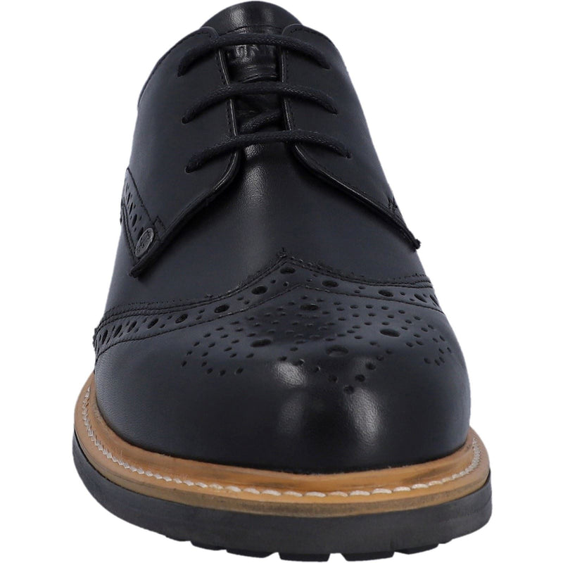 Hunter Cawdor Leren Heren Zwarte Brogues Schoenen