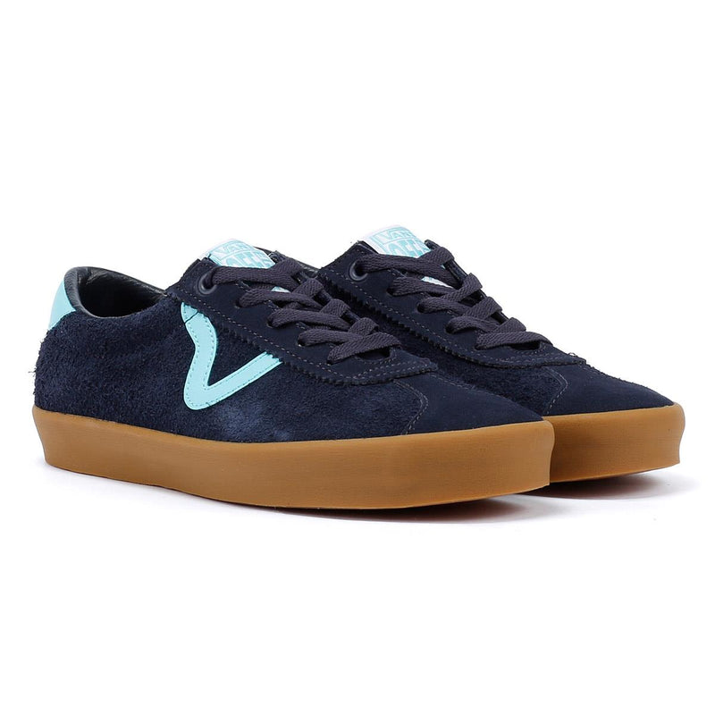 Vans Sport Low Dames Blauw/Gummi Suède Sneakers