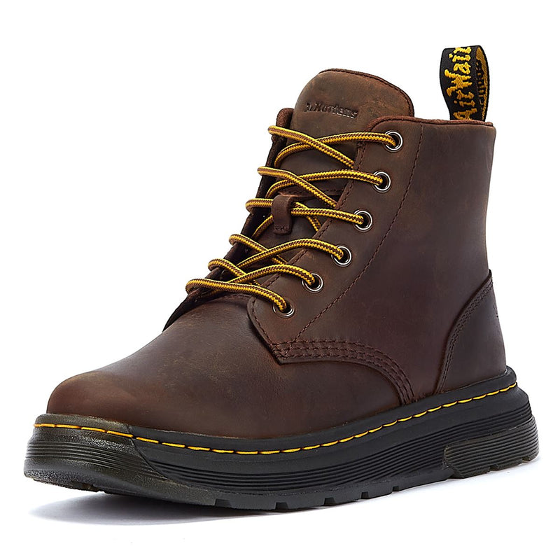 Dr. Martens Crewson Chukka Crazy Horse Donkerbruine Laarzen