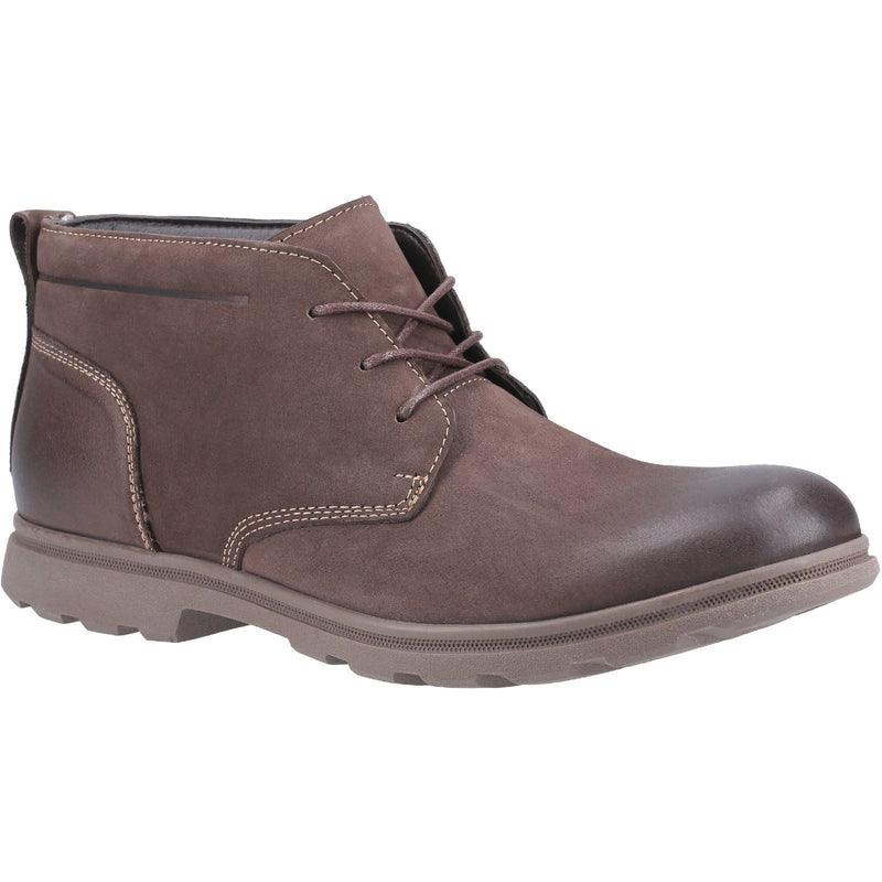 Hush Puppies Tyson Chukka Leren Bruine Herenlaarzen