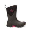 Muck Boots Arctic Ice Mid AGAT Rubberen Zwarte/Hete Roze Regenlaarzen