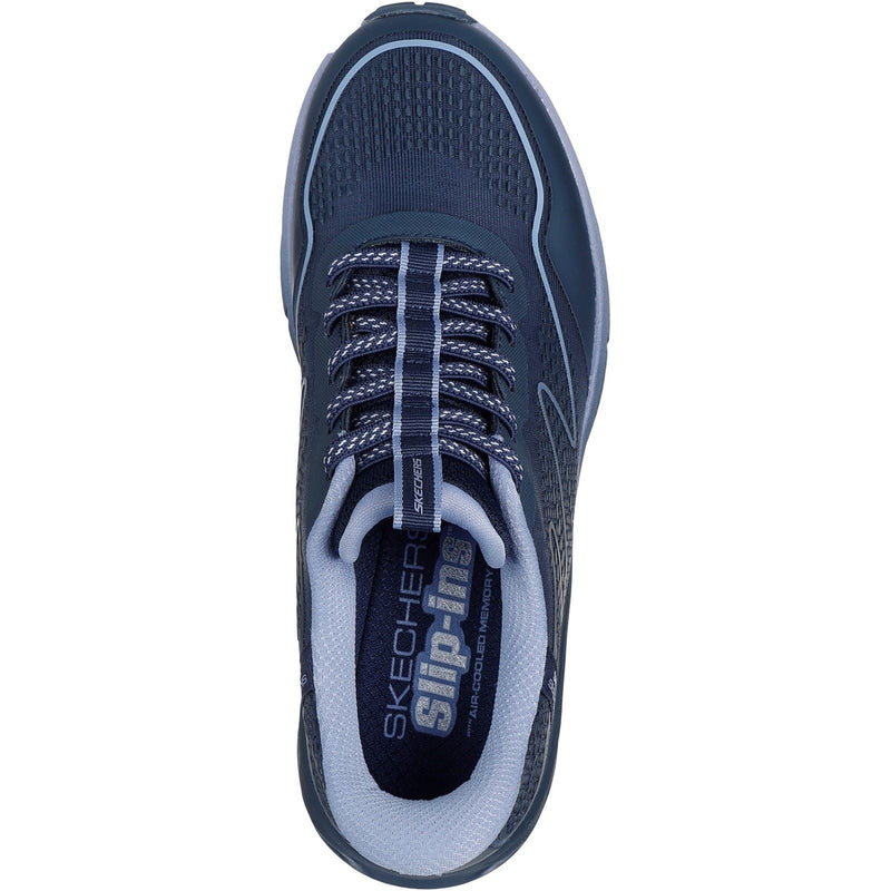 Skechers Switch Back Mist Textiel Dames Wandelschoenen In Marineblauw