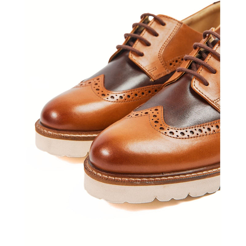 Pod Kortney Leren Dames Tan Multi-Brogues Schoenen