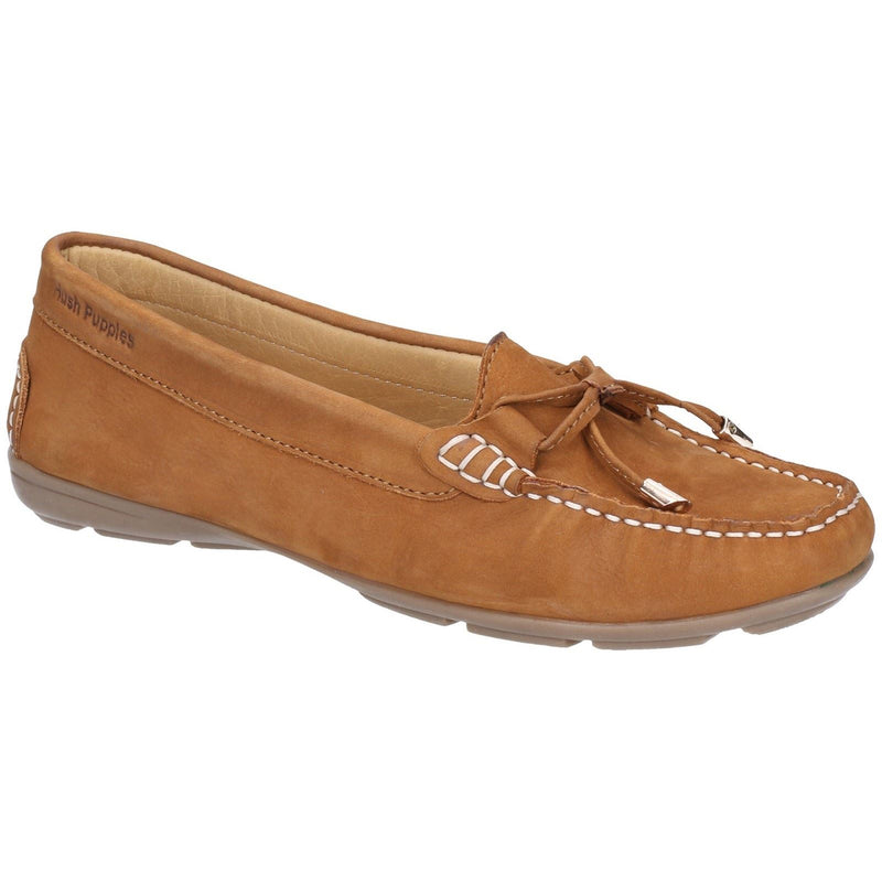 Hush Puppies Maggie Leren Damesslippers In Tan.