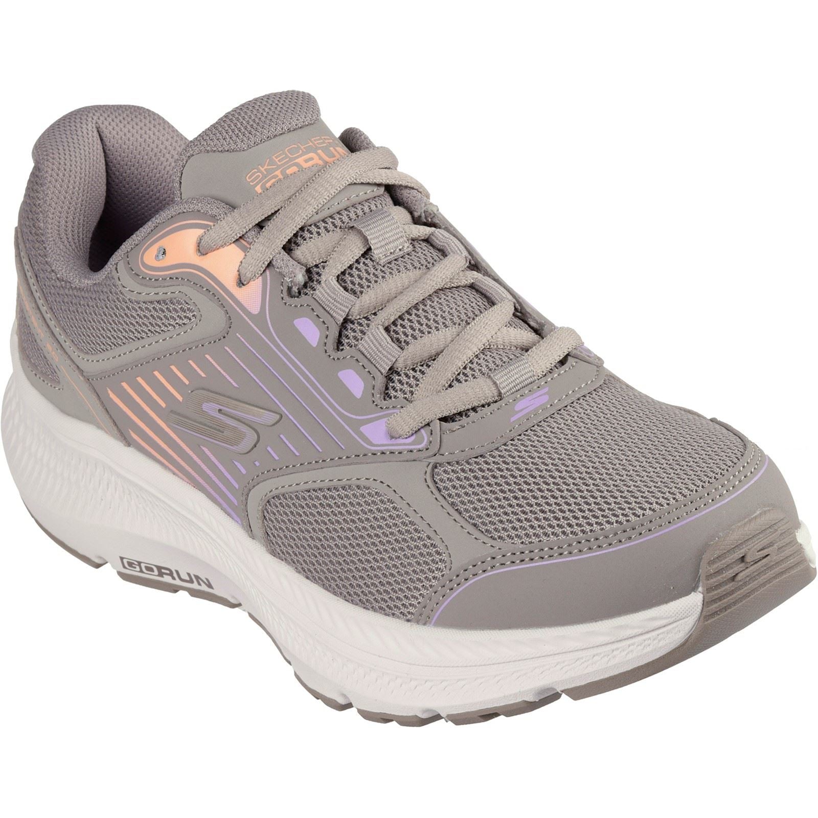 Skechers GO RUN Consistent 2.0 Advantage Leren Damessneakers In Taupe/Multi