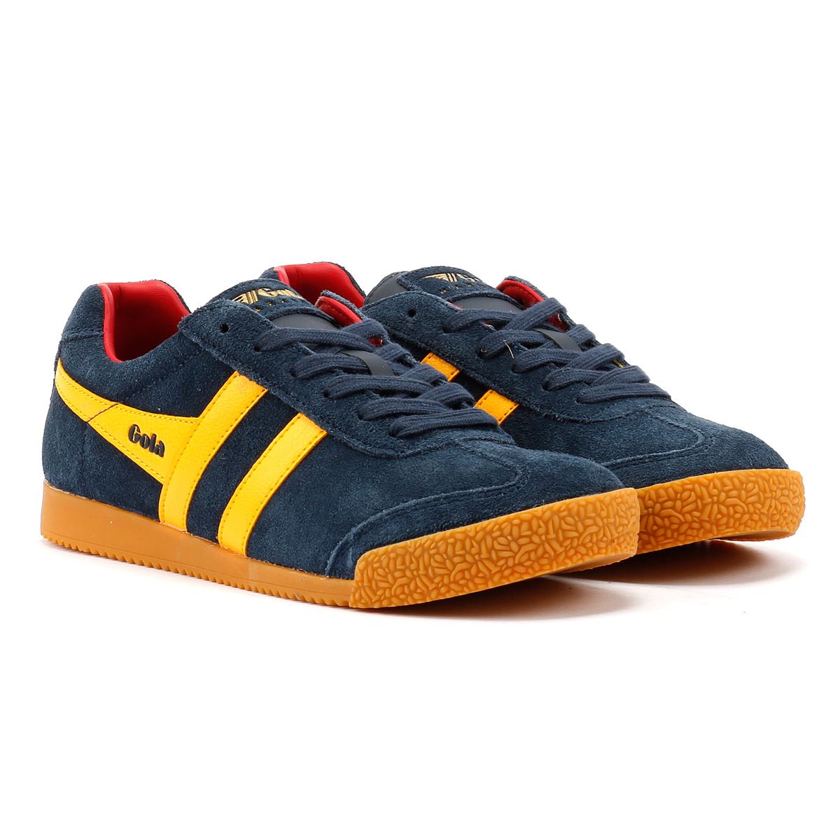 Gola Harrier Dames Suède Blauwe Sneakers