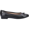 Hush Puppies Naomi Leren Zwarte Platte Schoenen Voor Dames