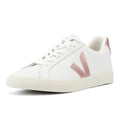 Veja Esplar Dames Sneakers Van Leer In Wit/Parelmoer