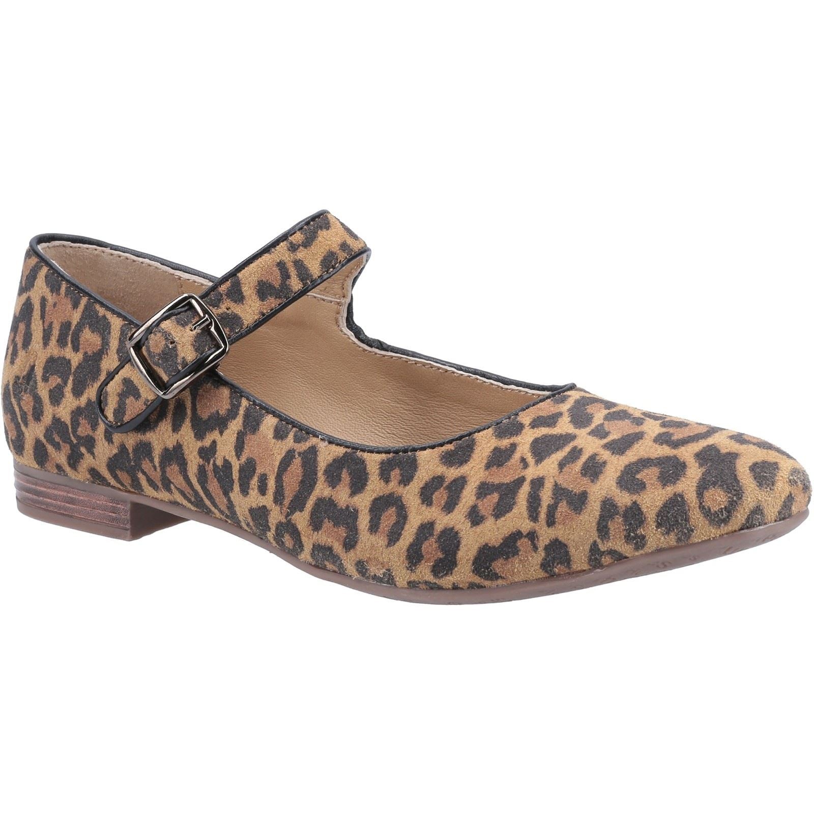 Hush Puppies Melissa Strap Damesluipaardprint Suède Ballerina's