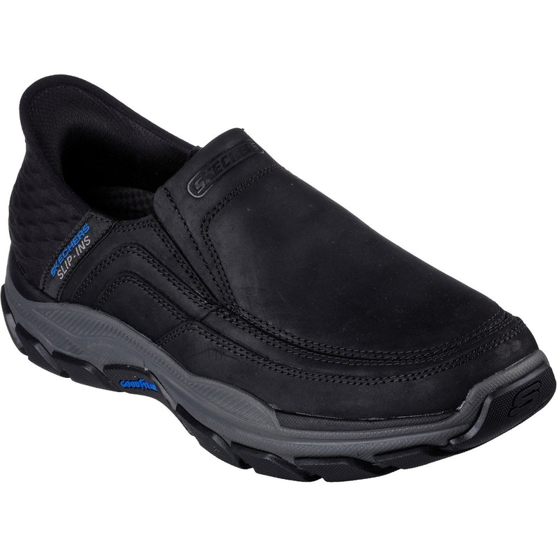 Skechers Respected Elgin Leren Zwarte Mocassins Voor Heren