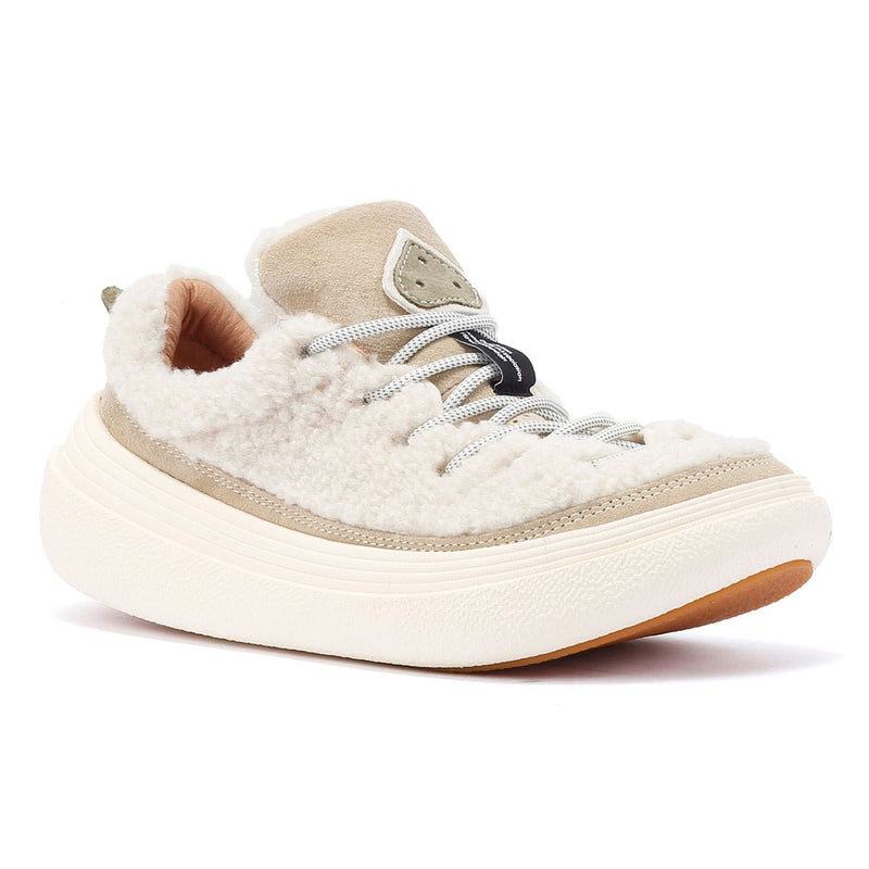 Flower Mountain Fami Teddy Wollen Blend Witte Sneakers