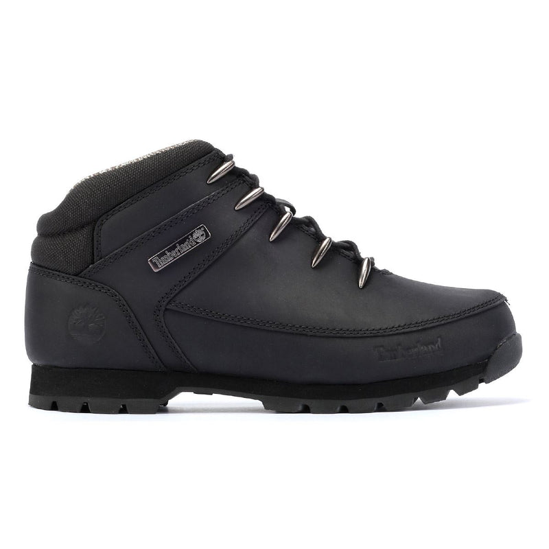 Timberland Euro Sprint Mid Lace Premium Leren Zwarte Herenlaarzen