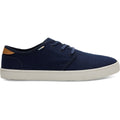 TOMS Carlo Herensneakers Van Canvas In Marineblauw Jute Erfgoed