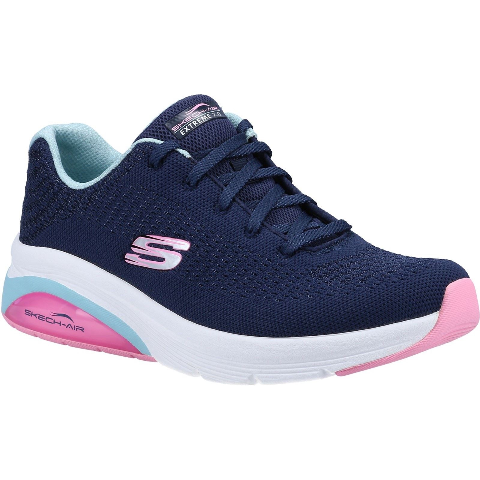 Skechers Skech-Air Extreme 2.0 Polyester Damessneakers In Marineblauw/Lichtblauw