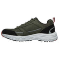 Skechers Oak Canyon Verketta Leren Heren Sneakers In Olijf/Zwart