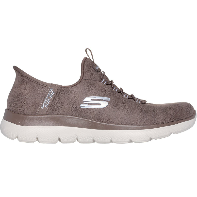 Skechers Summits Unknown Trail Polyester Dames Bruine Sneakers