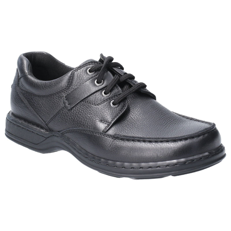 Hush Puppies Randall II Zwarte Leren Veterschoenen Voor Heren