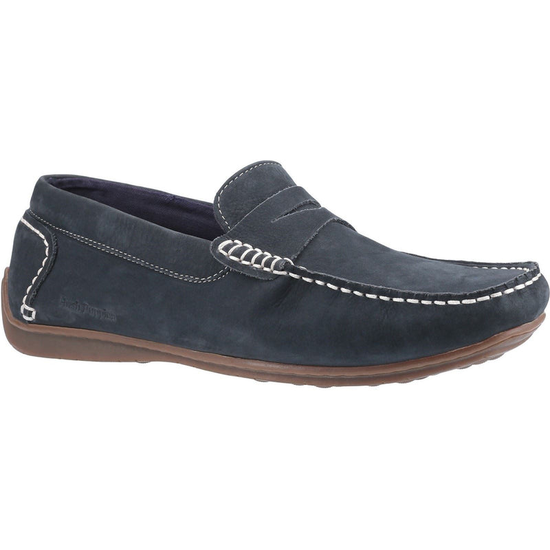 Hush Puppies Roscoe Leren Heren Marineblauwe Bootschoenen