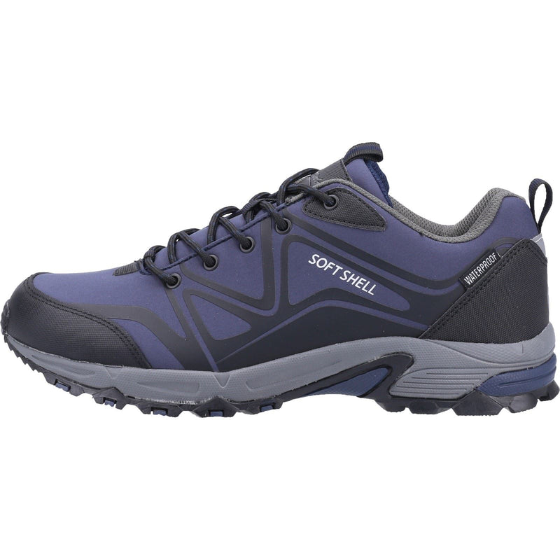 Cotswold Abbeydale Low Polyester Heren Wandelschoenen In Blauw/Zwart/Grijs.