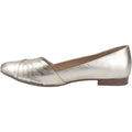 Hush Puppies Marley Ballerina Leren Gouden Platte Schoenen Voor Dames