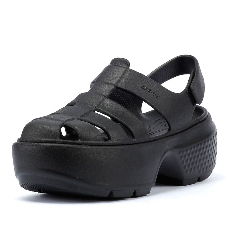 Crocs Stomp Fisherman Dames Zwarte Sandalen