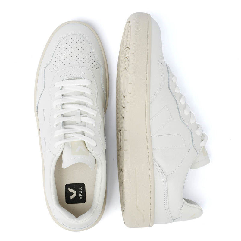 Veja V-90 Leren Heren Extra Witte Sneakers