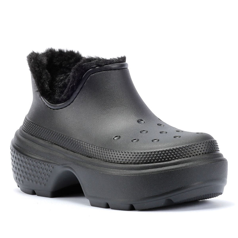 Crocs Stomp Lined Shorty Zwarte Dameslaarzen