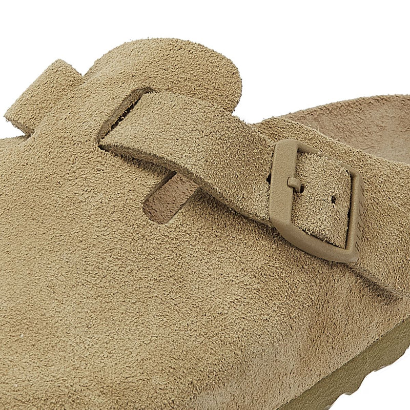 Birkenstock Boston Suède Vervaagde Khaki Grijze Klompen