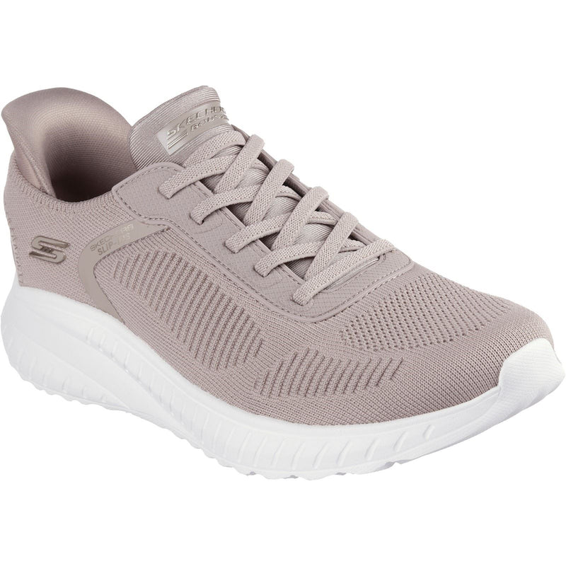 Skechers BOBS Sport Squad Chaos Textiel Dames Taupe Sneakers