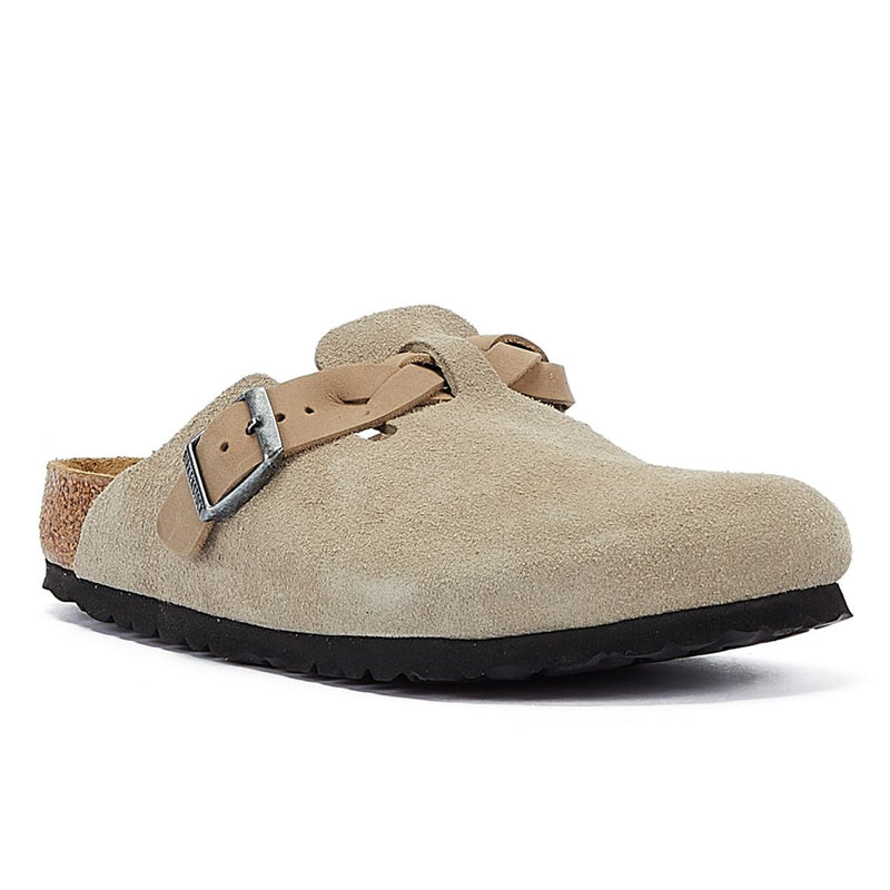 Birkenstock Boston Dames Taupe Suède Regelmatig Klompen