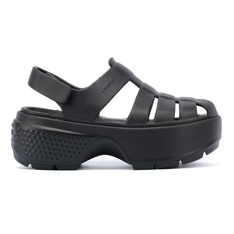 Crocs Stomp Fisherman Dames Zwarte Sandalen