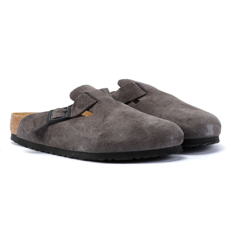 Birkenstock Boston Suède Grijze Klompen