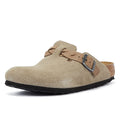 Birkenstock Boston Dames Taupe Suède Klompen