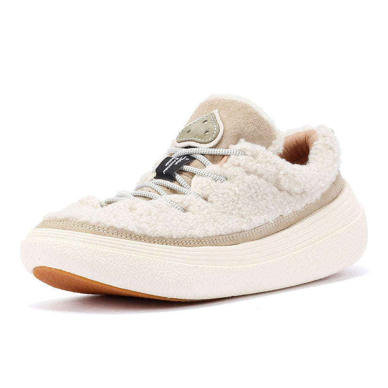 Flower Mountain Fami Teddy Wollen Blend Witte Sneakers