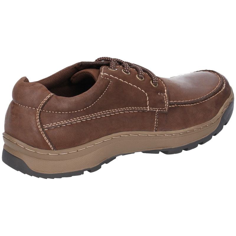 Hush Puppies Tucker Bruine Leren Veterschoenen Voor Heren