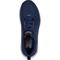 Skechers Edgeride Exxo Textiel Heren Marineblauw/Oranje Sneakers