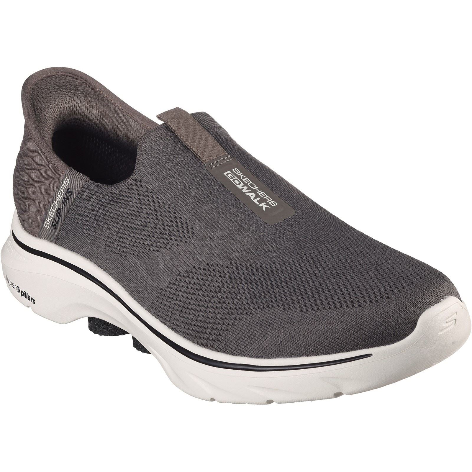 Skechers Slip-ins: GO WALK 7 Easy On 2 Slip-Ins: Ga Lopen 7 Gemakkelijk Op 2 Mesh Heren Bruine Sneakers