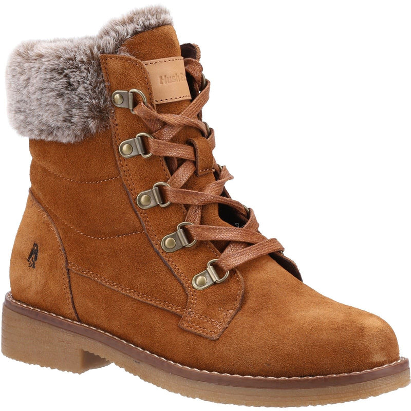 Hush Puppies Florence Leren Dames Laarzen In Tan