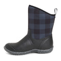 Muck Boots Muckster II Mid Rubberen Zwart/Grijze Geruite Regenlaarzen