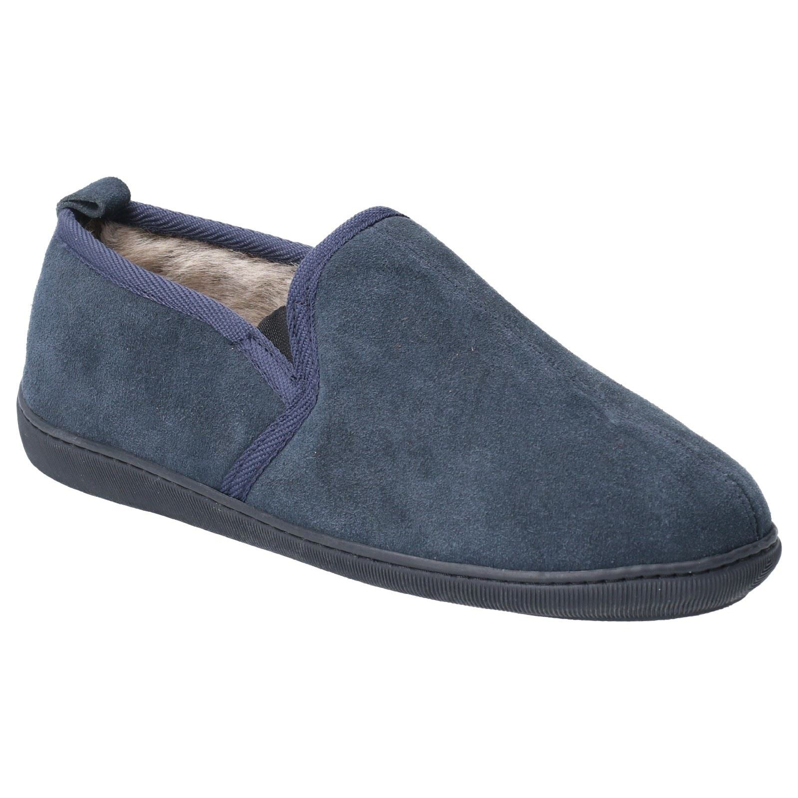 Hush Puppies Arnold Suède Heren Pantoffels In Marineblauw