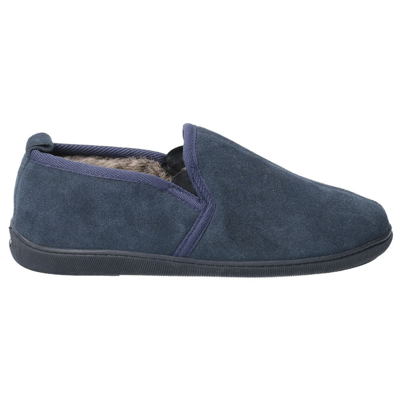 Hush Puppies Arnold Suède Heren Pantoffels In Marineblauw