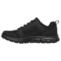 Skechers Track Knockhill Zwarte Leren Herensneakers