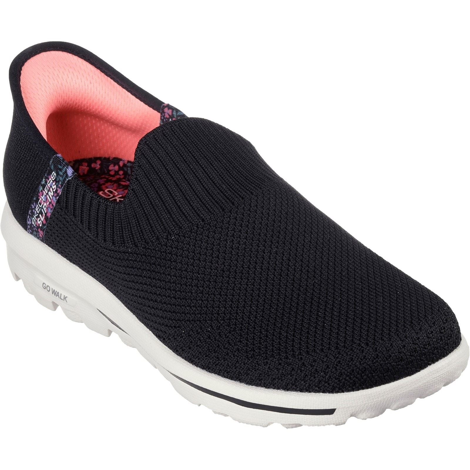 Skechers GO WALK Travel Tahiti Sunset Textiel Dames Zwarte Sneakers