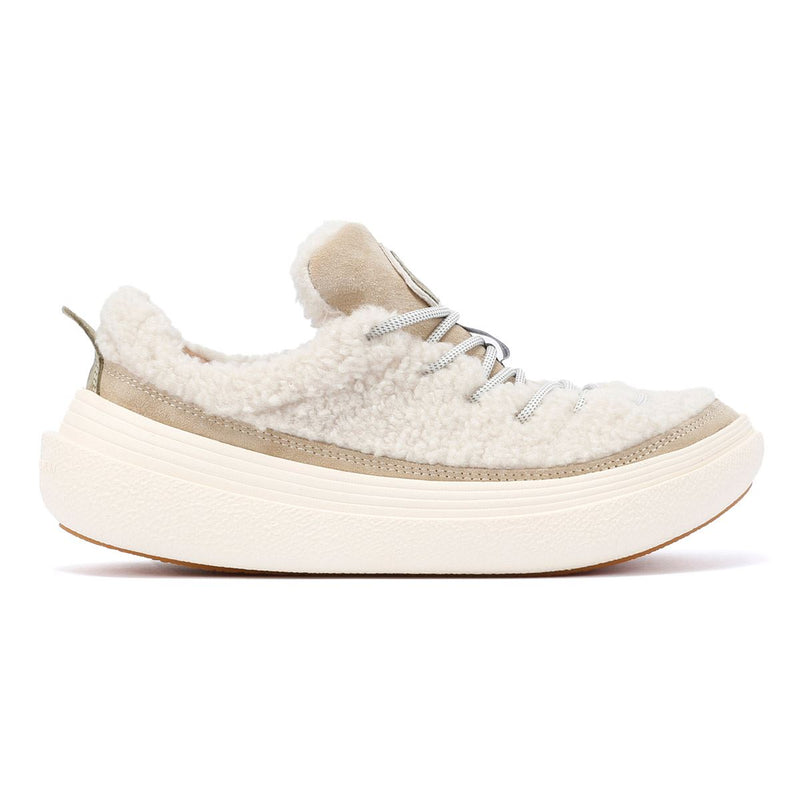 Flower Mountain Fami Teddy Wollen Blend Witte Sneakers