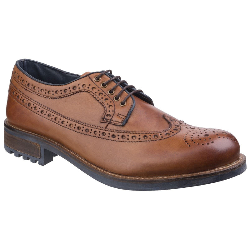 Cotswold Poplar Leren Heren Tan Brogues Schoenen