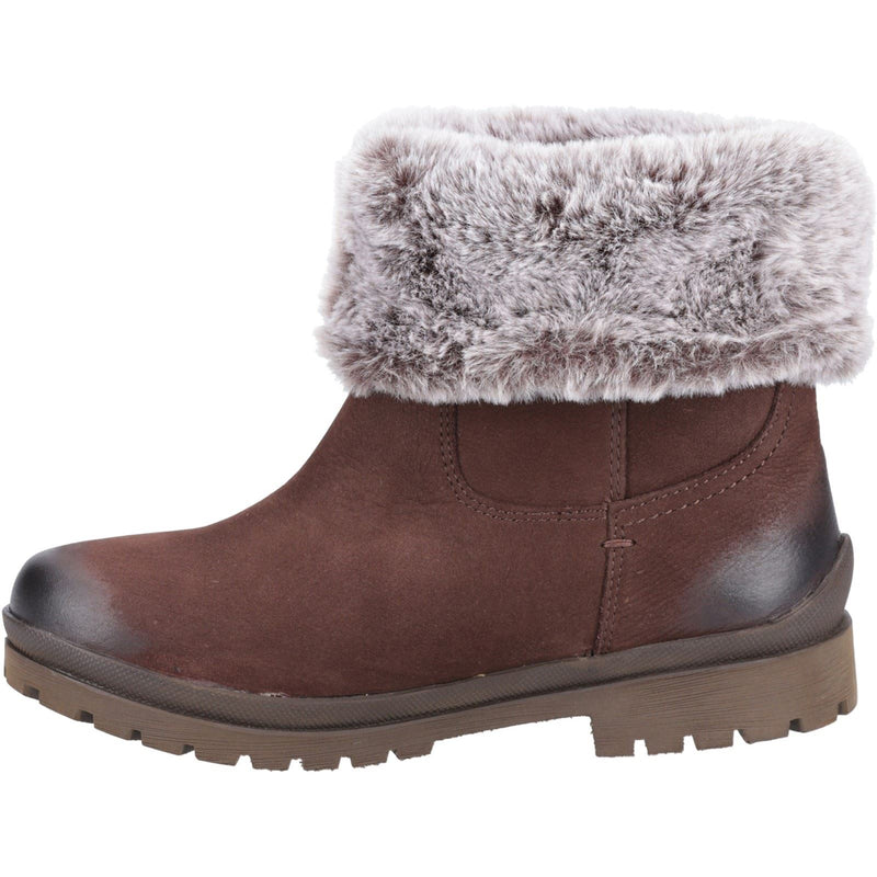 Hush Puppies Alice Bruine Leren Dameslaarzen