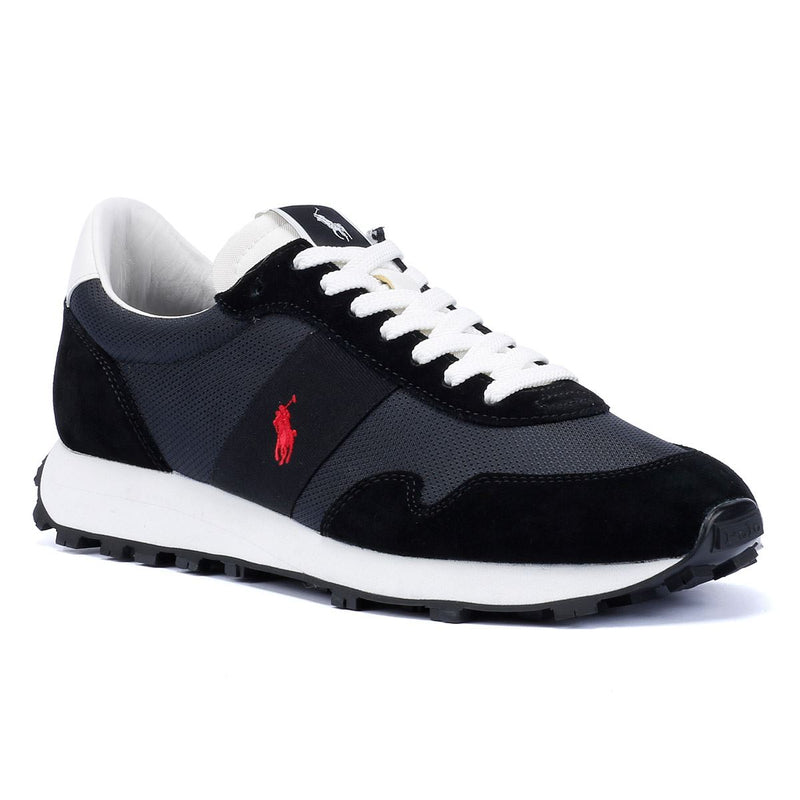 Ralph Lauren Trail 125 Zwarte Leren Herensneakers