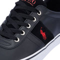 Ralph Lauren Hanford III Zwarte Leren Herensneakers